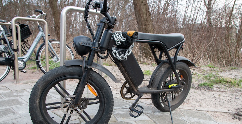 Afbeelding van fatbike met hangslot